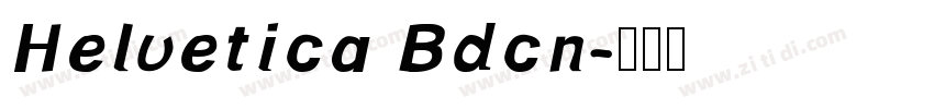 Helvetica Bdcn字体转换